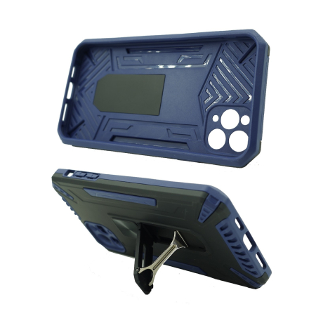 Husa de protectie pentru Apple iPhone 11 Pro Max Defender Sergeant Brave cu suport, Albastru inchis [4]