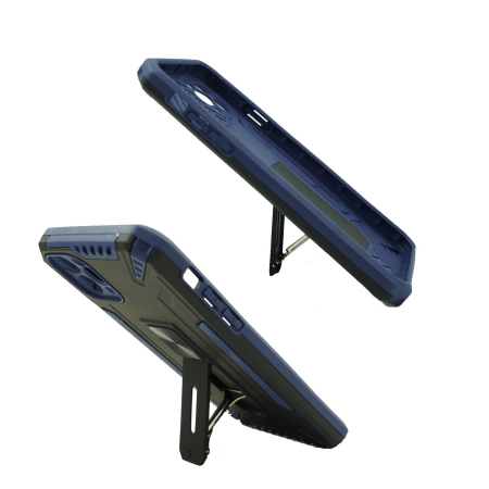 Husa de protectie pentru Apple iPhone 12 Pro Max Defender Model 4 cu suport, Albastru inchis [5]