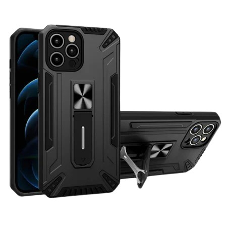 ✨TOATE PRODUSELE✨ - Husa de protectie pentru Apple iPhone 13 Defender Sergeant Brave cu suport,Negru