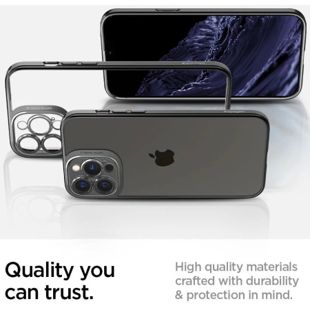 Husa de protectie pentru Apple iPhone 14 Pro Max, , Bracket series cu suport si protectie pentru camera, Transparent [1]