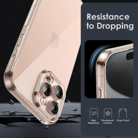 Husa de Protectie, , pentru Apple iPhone 16 Pro Max, TPU, Antisoc, Rezistenta la Impact, Protectie Camera, Transparenta [3]
