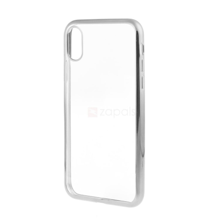 TPU Transparent - Husa de protectie pentru Apple iPhone X Tpu Electroplated Antisoc Argintiu