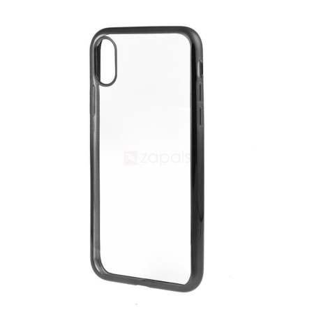 TPU Transparent - Husa de protectie pentru Apple iPhone X Tpu Electroplated Antisoc Negru