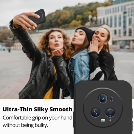 Husa de Protectie, , pentru Honor Magic 5 Pro, Liquid Silicone, cu Microfibra pe Interior, Protectie Antisoc, Compatibil Incarcare Wireless, Negru [4]