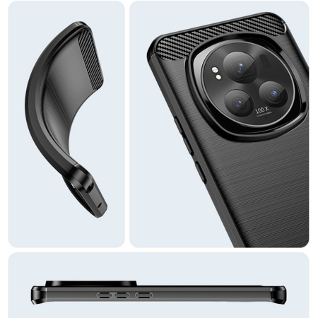 Husa de Protectie pentru Honor Magic 6 Pro, , Protectie 360, din TPU cu element de Carbon, Anti Alunecare, 1.8 mm, Negru [4]