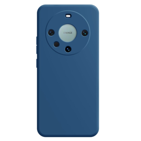 ✨TOATE PRODUSELE✨ - Husa de Protectie, , pentru Huawei Mate 60 Pro, Liquid Silicone, cu Microfibra pe Interior, Protectie Antisoc, Compatibil Incarcare Wireless, Albastru