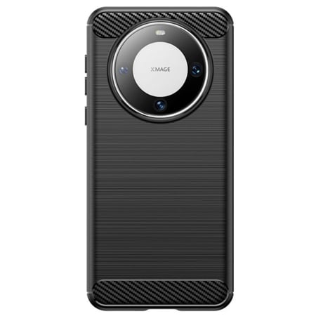 ✨TOATE PRODUSELE✨ - Husa de Protectie pentru Huawei Mate 60 Pro, , Protectie 360, din TPU cu element de Carbon, Anti Alunecare, 1.8 mm, Negru