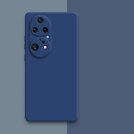 Husa de Protectie, , pentru Huawei P60 Pro, Liquid Silicone, cu Microfibra pe Interior, Protectie Antisoc, Compatibil Incarcare Wireless, Albastru [4]
