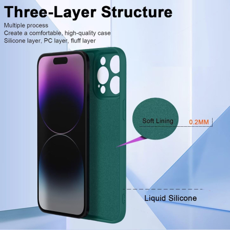 Husa de Protectie, , pentru Oppo Reno 11 F, Liquid Silicone, cu Microfibra pe Interior, Protectie Antisoc, Compatibil Incarcare Wireless, Verde [4]