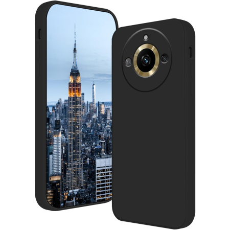 ✨TOATE PRODUSELE✨ - Husa de Protectie, , pentru Realme 11 Pro Plus, Liquid Silicone, cu Microfibra pe Interior, Protectie Antisoc, Compatibil Incarcare Wireless, Negru