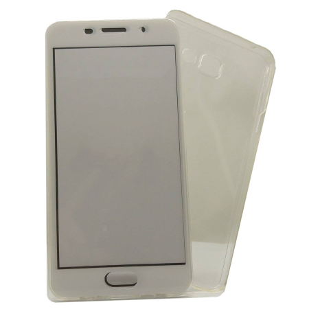 Husa de protectie ® pentru Samsung A7 2016 Full Tpu 360 V2 Transparent cu margini albe [2]