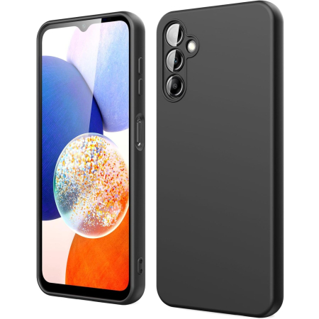 ✨TOATE PRODUSELE✨ - Husa de Protectie, , pentru Samsung Galaxy A15, Liquid Silicone, cu Microfibra pe Interior, Protectie Antisoc, Compatibil Incarcare Wireless, Negru