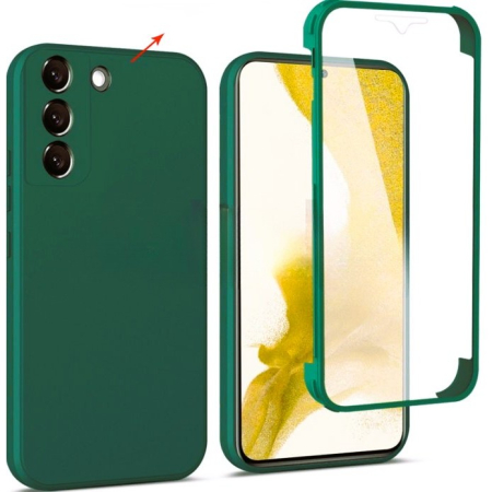 Full Cover 360 - Husa de Protectie, , pentru Samsung Galaxy A51, cu Acoperire Completa 360, Folie de Protectie, Plastic, Auriu