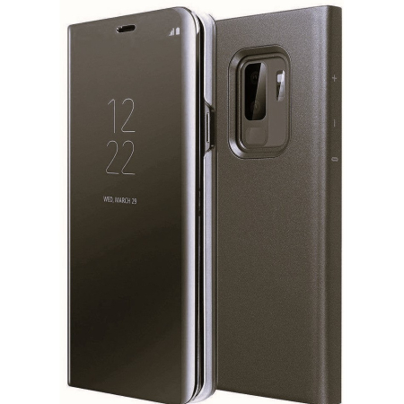 Husa de Protectie, , pentru Samsung Galaxy A70, Capac Oglinda, din Plastic, Negru [4]