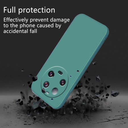 Husa de Protectie, , pentru Xiaomi 14 Ultra, Liquid Silicone, cu Microfibra pe Interior, Protectie Antisoc, Compatibil Incarcare Wireless, Verde [3]