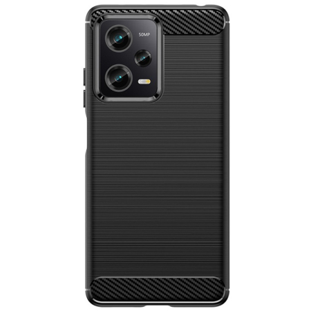 ✨TOATE PRODUSELE✨ - Husa de Protectie pentru Xiaomi Redmi 12 Pro, , Protectie 360, din TPU cu element de Carbon, Anti Alunecare, 1.8 mm, Negru