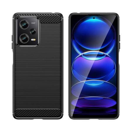Husa de Protectie pentru Xiaomi Redmi 12 Pro, , Protectie 360, din TPU cu element de Carbon, Anti Alunecare, 1.8 mm, Negru [1]
