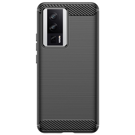 ✨TOATE PRODUSELE✨ - Husa de Protectie pentru Xiaomi Redmi 12, , Protectie 360, din TPU cu element de Carbon, Anti Alunecare, 1.8 mm, Negru
