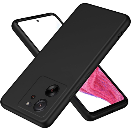 ✨TOATE PRODUSELE✨ - Husa de Protectie, , pentru Xiaomi Redmi 13T, Liquid Silicone, cu Microfibra pe Interior, Protectie Antisoc, Compatibil Incarcare Wireless, Negru