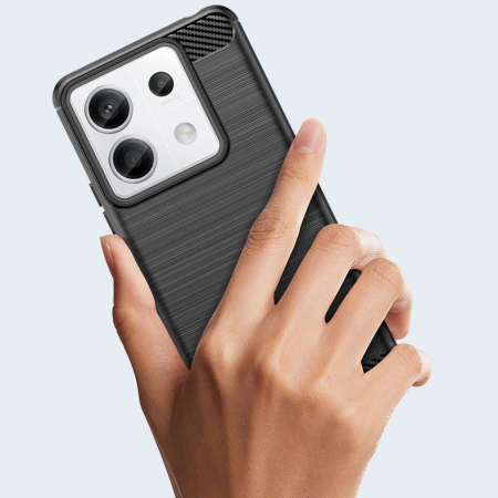 Husa de Protectie pentru Xiaomi Redmi Note 13 Pro, , Protectie 360, din TPU cu element de Carbon, Anti Alunecare, 1.8 mm, Negru [3]