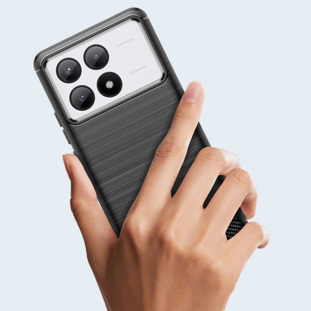 Husa de Protectie pentru Xiaomi Redmi Note 13C 5G, , Protectie 360, din TPU cu element de Carbon, Anti Alunecare, 1.8 mm, Negru [3]