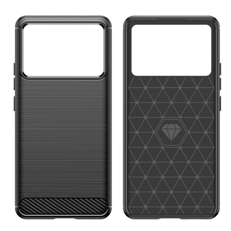 Husa de Protectie pentru Xiaomi Redmi Note 13C 5G, , Protectie 360, din TPU cu element de Carbon, Anti Alunecare, 1.8 mm, Negru [4]