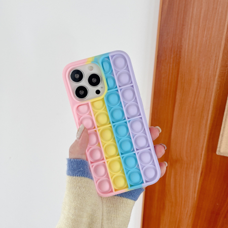 Husa de protectie Pop It compatibila cu Apple iPhone 13,Model 8,Multicolor [1]