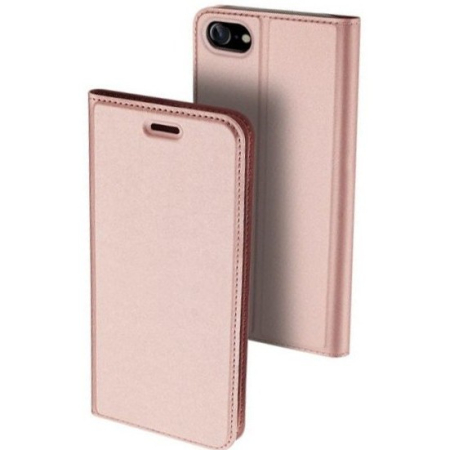 Husa de Protectie Tip Carte, , pentru Apple iPhone 7/8/SE 2020, Capac Oglinda, din Piele Ecologica si PC, Auriu [3]