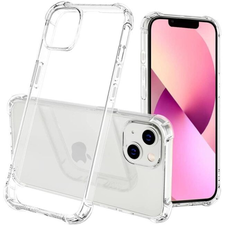 ✨TOATE PRODUSELE✨ - Husa de protectie , TPU, pentru Apple iPhone 13 Mini 5.4 inch, Antisoc, Protectie colturi, Rezistenta la impact, Transparenta