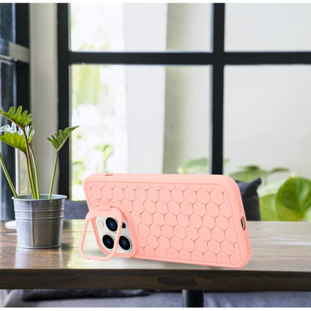 Husa de Protectie TPU, , pentru Apple iPhone 14, 3D Cube, cu Inel, Protectie Camera, Antisoc, Antizgariere, Antialunecare, Acoperire Completa, Roz [5]