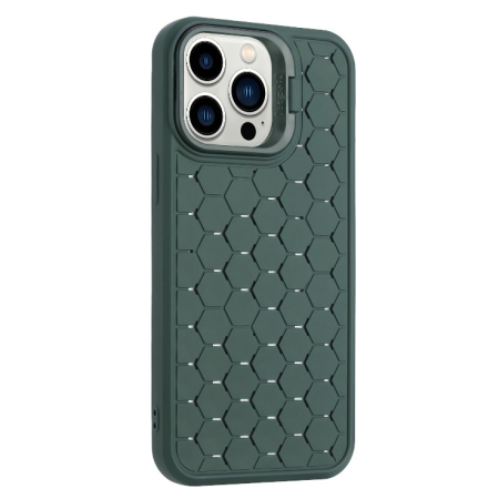 Husa de Protectie TPU, , pentru Apple iPhone 14, 3D Cube, cu Inel, Protectie Camera, Antisoc, Antizgariere, Antialunecare, Acoperire Completa, Verde [4]