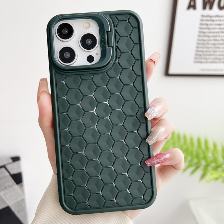 Husa de Protectie TPU, , pentru Apple iPhone 14 Plus, 3D Cube, cu Inel, Protectie Camera, Antisoc, Antizgariere, Antialunecare, Acoperire Completa, Verde [7]