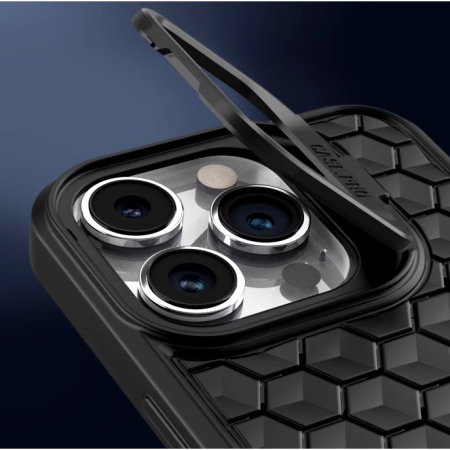 Husa de Protectie TPU, , pentru Apple iPhone 14 Pro Max, 3D Cube, cu Inel, Protectie Camera, Antisoc, Antizgariere, Antialunecare, Acoperire Completa, Negru [7]