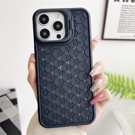 Husa de Protectie TPU, , pentru Apple iPhone 15, 3D Cube, cu Inel, Protectie Camera, Antisoc, Antizgariere, Antialunecare, Acoperire Completa, Albastru [7]