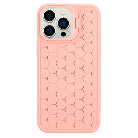 Husa de Protectie TPU, , pentru Apple iPhone 15, 3D Cube, cu Inel, Protectie Camera, Antisoc, Antizgariere, Antialunecare, Acoperire Completa, Roz [4]