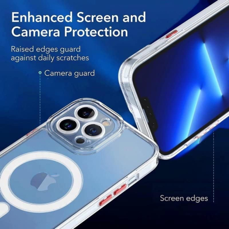Husa de Protectie TPU, , pentru Apple iPhone 16, MagSafe, Antisoc, Rezistenta la Impact, Protectie Camera, Transparent [3]
