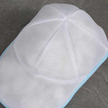 Husa de Spalare Sapca, , pentru Masina de Spalat, din Poliester, Circumferinta 53 cm, cu Fermoar, Alb/Albastru [6]