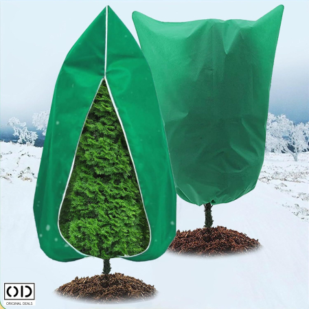 Gradinarit, Insecticide & Capcane Daunatori - Husa Anti-Inghet pentru Pomi si Plante Exterior Impermeabila cu Fermoar si Snur Protectie Iarna