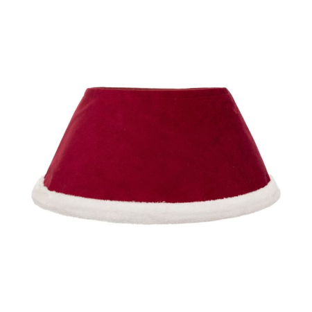 Husa decorativa tip fusta pentru bradul de Craciun, pufoasa, diametru 56 cm, rosu [2]