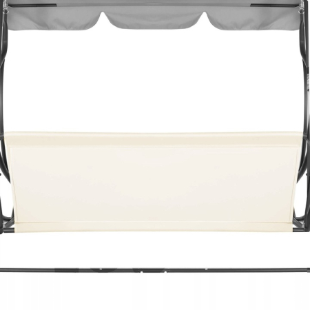 Husa din panza pentru leagan de gradina mare, sezut si spatar, 130x100cm, bej [2]