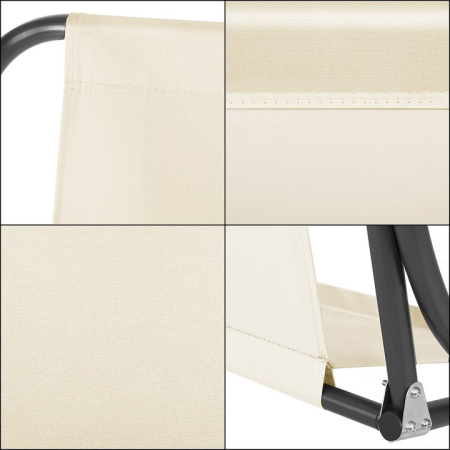 Husa din panza pentru leagan de gradina mare, sezut si spatar, 130x100cm, bej [3]