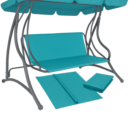 Husa din panza pentru leagan de gradina mare, sezut si spatar, 130x100cm, turcoaz [1]