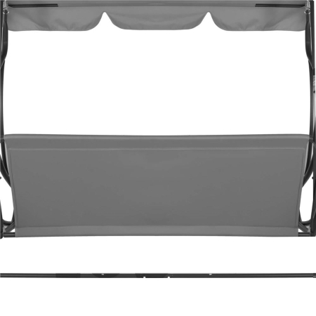 Husa din panza pentru leagan de gradina, sezut si spatar, 110x90cm, gri [4]