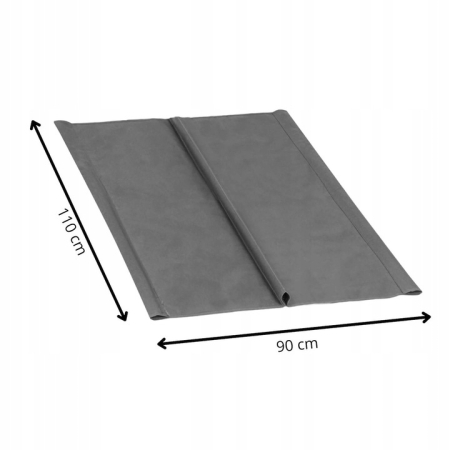 Husa din panza pentru leagan de gradina, sezut si spatar, 110x90cm, gri inchis [14]