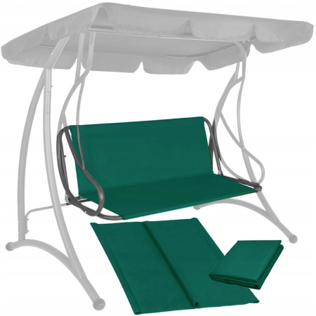 Husa din panza pentru leagan de gradina, sezut si spatar, 110x90cm, verde [1]