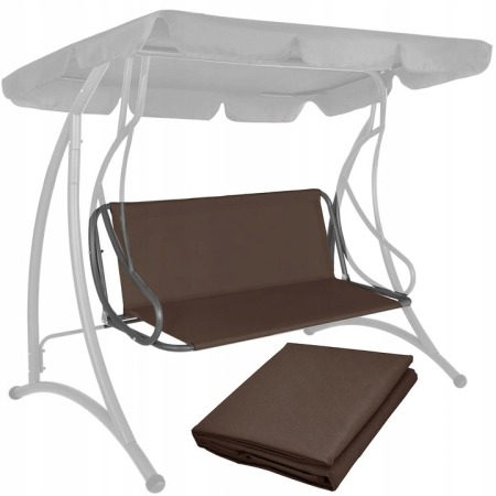 Husa din panza pentru leagan gradina de 4 persoane, sezut si spatar, 160x100cm, maro [3]