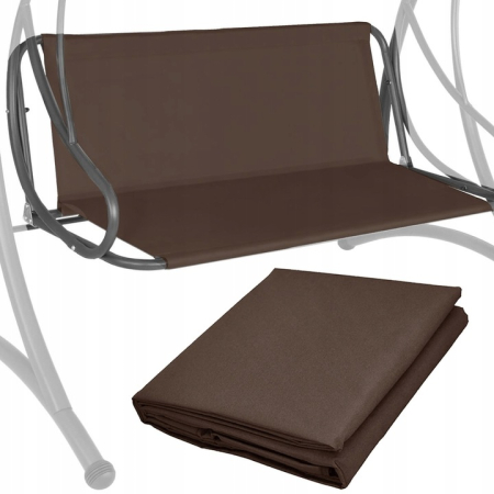 Accesorii balansoare - Husa din panza pentru leagan gradina de 4 persoane, sezut si spatar, 160x100cm, maro