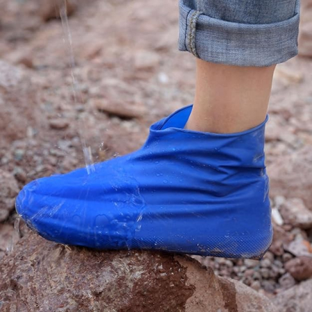 Husa Incaltaminte, , Impermeabila, Antiderapanta, din Latex, 13 x 13 x 2 cm, Marime L 41-47 cm, Albastru [2]