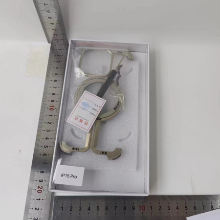 Husa MagSafe Metalica Compatibila cu iPhone 15 Pro, , Clear Case, Aliaj de Aluminiu, cu Magnet, fara Rama, Antisoc, Antizgariere, Incarcare Wireless, Gri Metalizat [12]