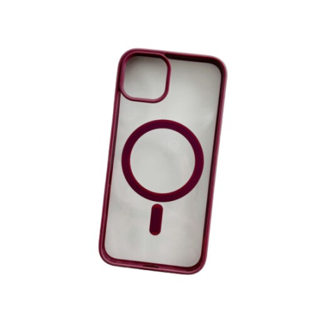 Husa MagSafe pentru Apple iPhone 13, Full Cover, Frosted Acrylic Color Big Hole, Magnetica, Incarcare Wireless, , Mov [2]